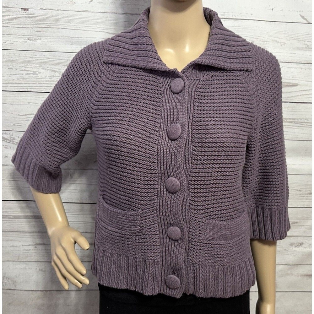 J. Jill Cardigan Sweater Lilac Purple